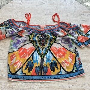 Flying Tomato Multicolor Off-Shoulder Blouse